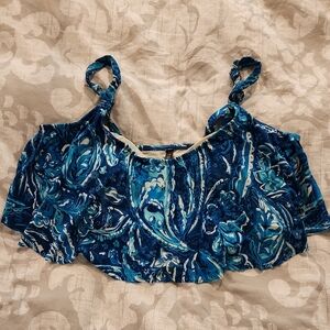 Torrid Blue Paisley Bikini Top